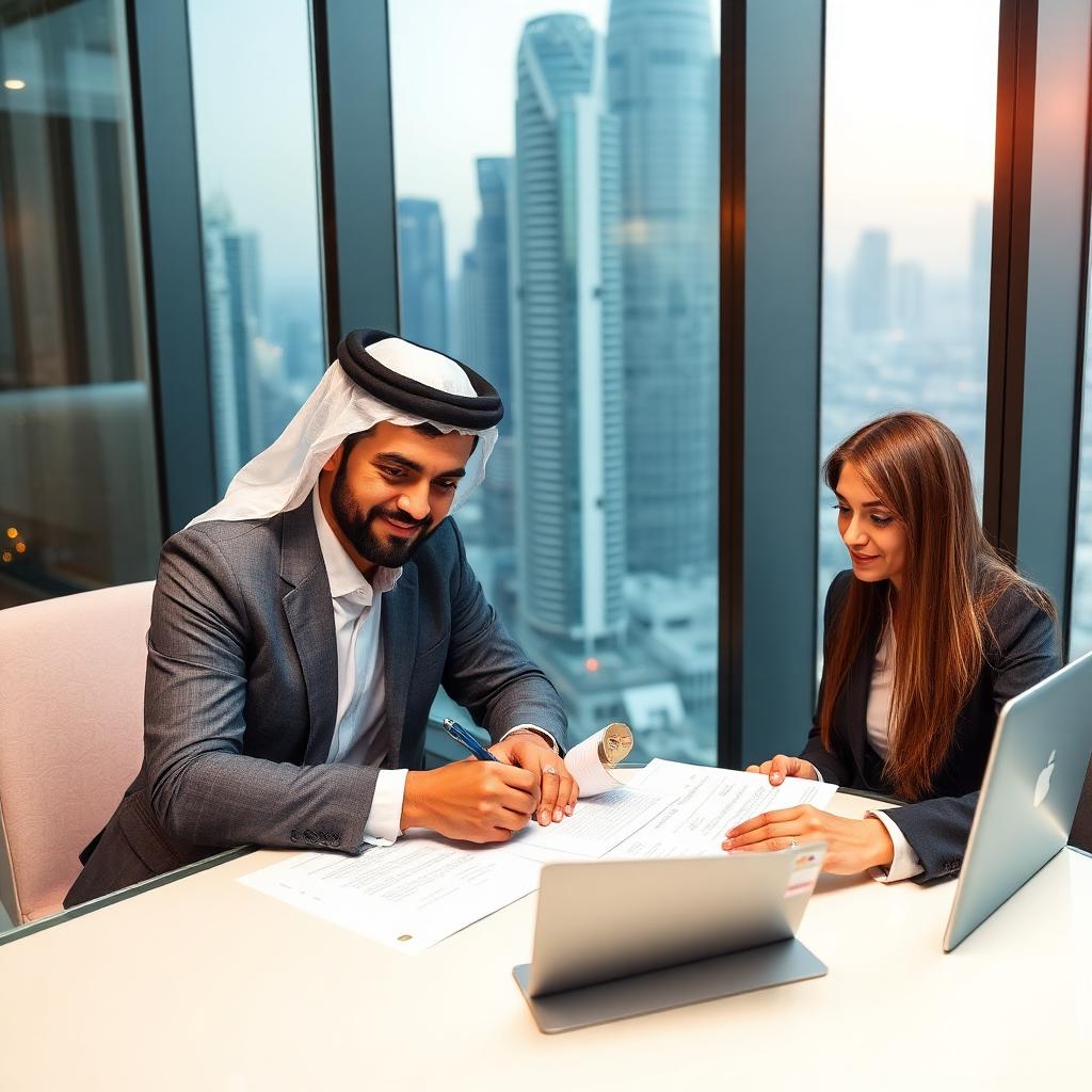 Business setup consultant preparing UAE trade licence in Dubai