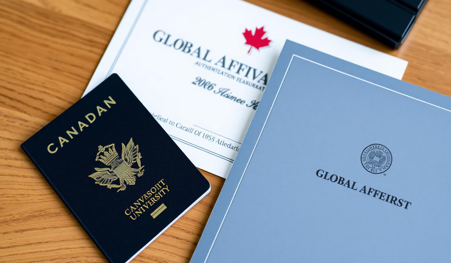 Canadian degree certificate prepared for UAE attestation